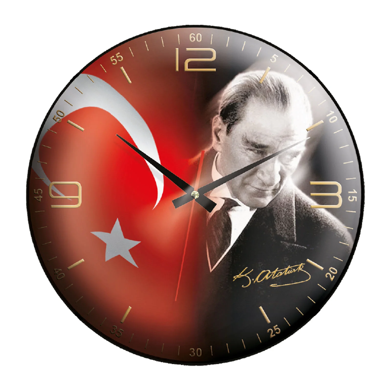 KRİYOS207 Plastik Kasa Duvar Saati (350 mm)